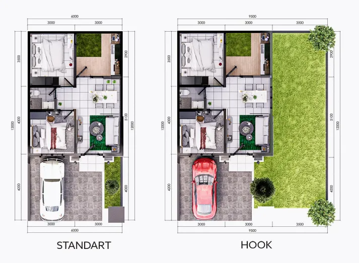 Floor plan for Tipe 72